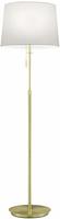 Stehleuchte Lyon Messing Mit Stoffschirm Wei&szlig;, H&ouml;he 138-180cm Verstellbar