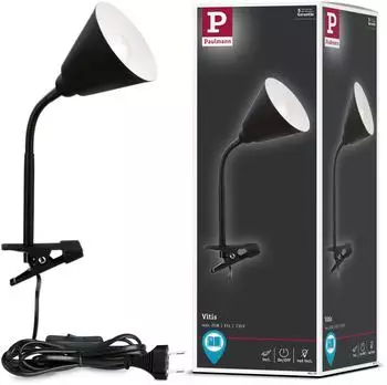 Paulmann Klemmspot Vitis mit Flexarm E14 Schwarz (95430)