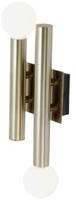 Brilliant Wandleuchte "Lucky" G9 1 Stk. Wandlampe 2flg messing antik