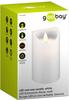 Pro LED white real wax candle 7.5 x 12.5 cm