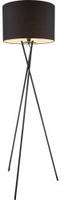 Stand Lampe Arbeits Zimmer Lese Stativ Strahler Steh Leuchte Stoff Schirm Schwarz