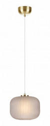 Markslöjd Lighting Sober Plissee Pendant E27 60W Brass/Grey (107919)