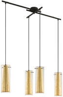 EGLO H&auml;ngeleuchte "PINTO GOLD Pendellampe, Stahl, Glas, IP20, E27, Esstischlampe,