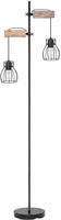 GLOBO LIGHTING Stehlampe "MINA" E27 1 Stk. Stehleuchte, Wohnzimmer, Holz, Design