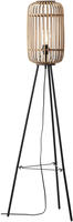 Brilliant Stehlampe "Woodrow" E27 1 Stk. dreibeinige Bambus Lampe, 130 x 45 cm, E27,
