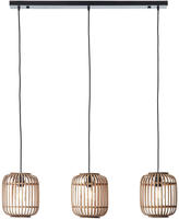 Brilliant Pendelleuchte "Woodrow" E27 1 Stk. Bambus Lampe, Nature-Style, 130 x 105