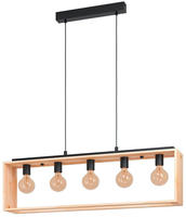 EGLO H&auml;ngeleuchte "FAMBOROUGH Pendellampe, Stahl und Holz, E27,...