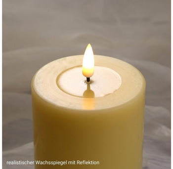 Deluxe Homeart MIA LED Echtwachs Flamme H: 20cm gelb