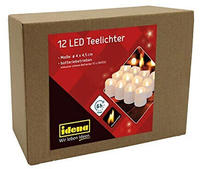 Idena LED Teelichter batteriebetrieben &Oslash;4x4,5cm 12 St&uuml;ck