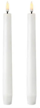 Uyuni Taper LED Candle 20,5cm 2er-Set nordic white