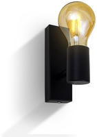 B.K.Licht LED Wandleuchte E27 Warmwei&szlig; Retro Wandlampe Vintage Wandspot matt