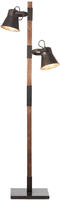 Brilliant Tischleuchte "Plow" E27 1 Stk. Standleuchte 2flg schwarz stahl/holz