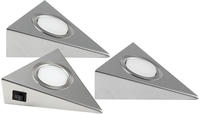 Heitronic GENUA LED-Unterbauleuchte 3er Set LED LED fest eingebaut 6W Warmwei&szlig;