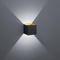 TRIO Leuchten LED Wandleuchte "Louis" LED-Board 1 Stk. Warmwei&szlig; schwarz mit