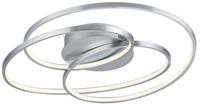 Led Decken Lampe Wohn Zimmer Ring Leuchte Silber Switch Dimmer Trio Leuchten