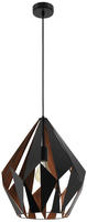 EGLO H&auml;ngeleuchte "CARLTON 1 Pendellampe, Stahl, E27, IP20, Retro, Esstischlampe,