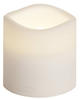 LED Außen Kerze weiß, 7,5cm / Ø7,5cm, mit Timer