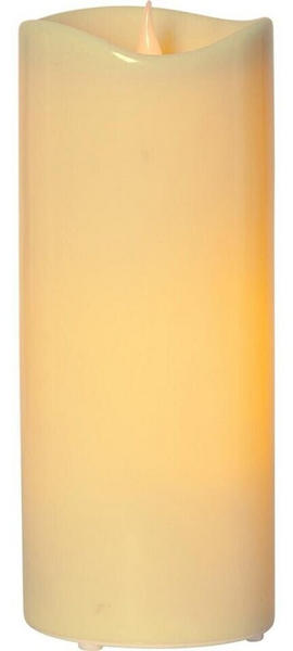 Star Trading LED Stumpenkerze GRANDE Kunststoff flackernd warmweiße LED H: 31cm beige