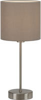 Tischleuchte Brilo Ner Leuchten Fabric, 25 W, Ip20, Taupe, Metall-stoff, Exkl....