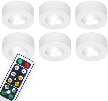 Briloner LED Schranklicht mit Fernbedienung 6er Set (2632-066)