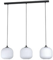 EGLO H&auml;ngeleuchte "MANTUNALLE Pendellampe, Stahl, Glas, IP20, E27, Esstischlampe,