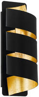 EGLO Wandleuchte "ELIZONDO Wandlampe, schwarz-gold, Metall, exkl. Leuchtmittel E14"