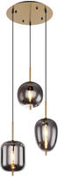 GLOBO LIGHTING H&auml;ngeleuchte "BLACKY I" E14 1 Stk. H&auml;ngeleuchte Messing matt, 3