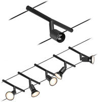 Paulmann 94446 Seil-Komplettsystem GU5.3 Schwarz (matt), Chrom