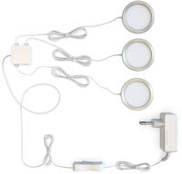 B.K.Licht Unterschrankleuchte LED-Board 3 Stk. Warmwei&szlig; LED Schranklicht,...
