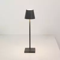 Zafferano LD0490N3, Zafferano Poldina Pro Micro LED-Akkuleuchte-Dunkelgrau-mit LED