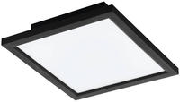 Eglo DECKENLEUCHTE Schwarz 30x5x30 cm, Energieeffizienzklasse: F
