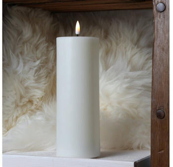 Deluxe Homeart MIA LED Echtwachs 3D Flamme H: 20cm creme