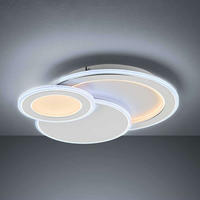 Led Deckenleuchte Mola Wei&szlig; Fernbedienung Dimmbar, Breite 49cm