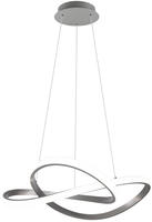 Led Pendelleuchte Course Silber Mit Stufen Dimmer, 4000k Neutralwei&szlig;, &Oslash; 60cm
