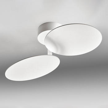 LupiaLicht LED Deckenleuchte Plate in Weiß 2x 9W 1350lm 2-flammig
