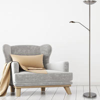 Lucide Zenith - Stehlampe Mit Leselampe - Led Dim. - 3000k - Chrom Matt