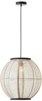 Brilliant Pendelleuchte "Tanah" E27 1 Stk. 47cm schwarz/natur