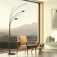 Gro&szlig;e Xxl Led Bogenlampe Dent Dimmbar Design Schwarz, H&ouml;he 225cm