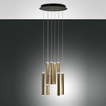 Fabas Luce 3685-47-209 LED Pendelleuchte Prado 8-flammig rund schwarz