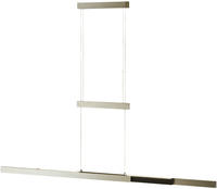 Trio - Led Pendelleuchte Trajan Ausziehbar H&ouml;henverstellbar Silber Schwarz, B: 150cm