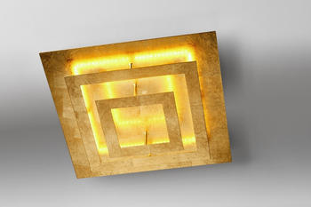 LupiaLicht LED-Deckenleuchte SQUARE 40x40cm Blattgold 2820-1-38