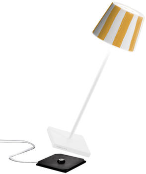 Zafferano LED Akku Tischleuchte Poldina Lido in Weiß und Gelb 2,2W 200lm IP65 weiß