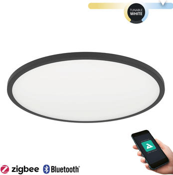 Eglo 900762 Deckenleuchte SARSINA-Z Alu, Stahl schwarz LED 41W 2700-6500K H:5.2cm &Oslash;60cm dimmbar mit Connect-Z Funktion