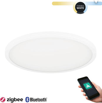 Eglo 900758 Deckenleuchte SARSINA-Z Alu, Stahl wei&szlig; LED 33,5W 2700-6500K H:5.2cm &Oslash;45cm dimmbar mit Connect-Z Funktion