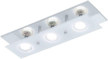 Eglo 31328 Wandlampe/Deckenlampe/3 GU10-LED CHROM/SAT-KLAR ARBORIO