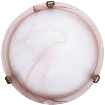 Rabalux Wand-/Deckenleuchte Alabastro aus Metall Glas tobacco alabaster/ bronzefarben Kralle Ø30cm