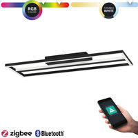 EGLO Deckenleuchte "CALAGRANO-Z Deckenlampe schwarz wei&szlig;, ZigBee 3.0, Backlight,