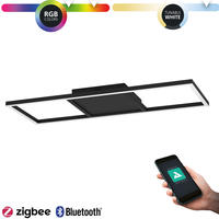 EGLO Deckenleuchte "CALAGRANO-Z Deckenlampe schwarz wei&szlig;, ZigBee 3.0, Backlight,