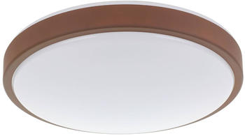 Eglo 31221 Deckenleuchte COMPETA 1 Kunststoff Mokkafarben LED 18W 3000K H:9cm &Oslash;32.5cm