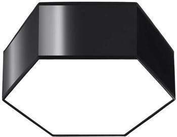 Sollux SL.1059 Deckenleuchte SUNDE 11 schwarz PVC 60W L: 30.5cm B: 26.5cm H: 11.5cm dimmbar